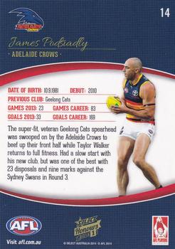 2014 Select AFL Honours Series 1 #14 James Podsiadly Back
